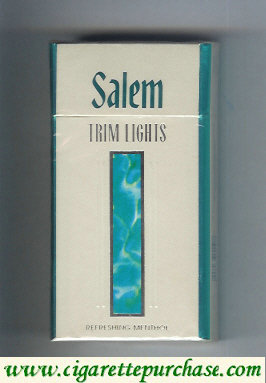 Salem Trim Lights 100s Menthol cigarettes hard box